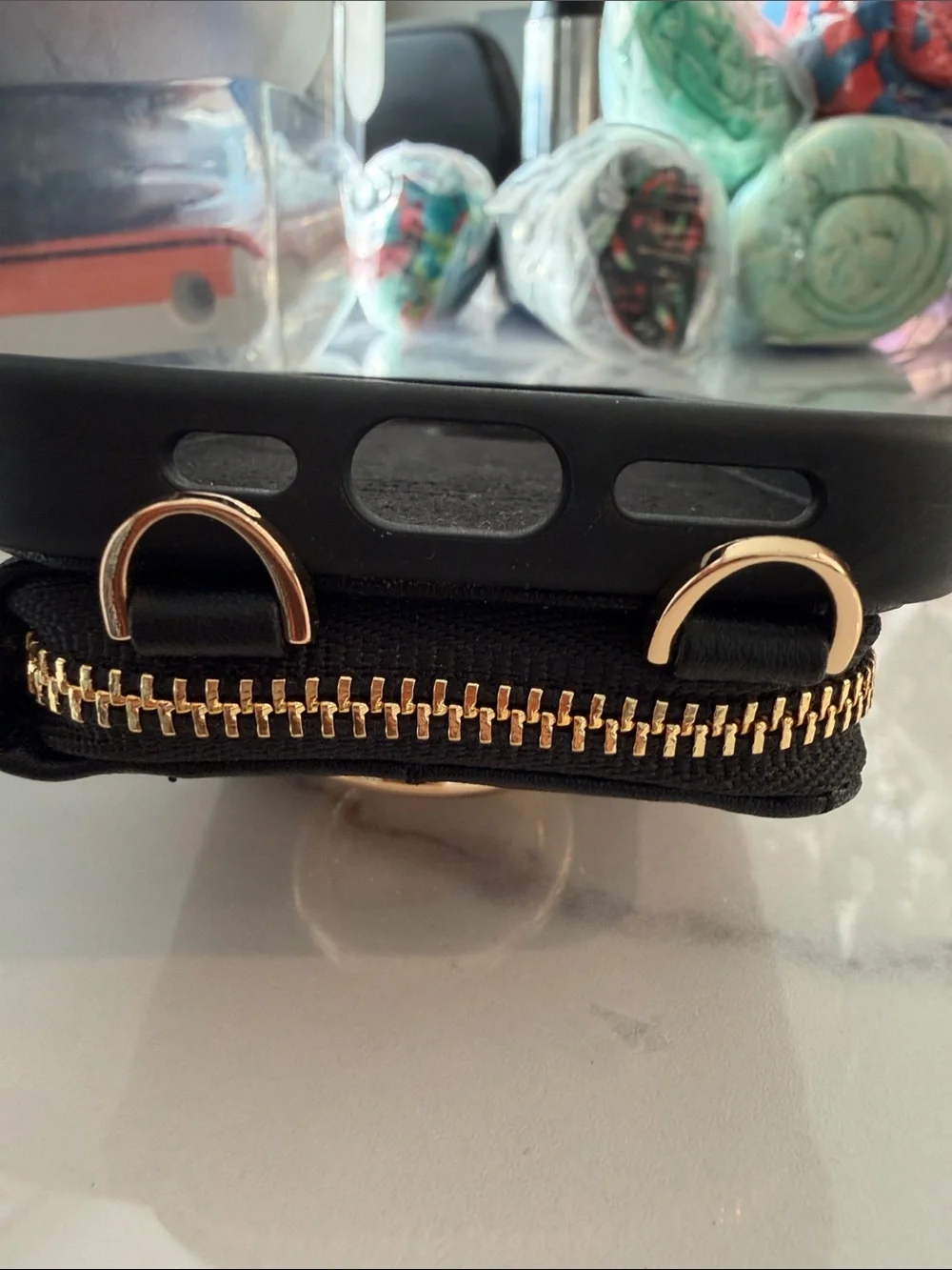 Quilted Wallet Phone Case with Card Holder & Ring Stand